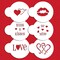 Valentine Cupcake and Cookie Stencils | C096 by Designer Stencils | Cookie Decorating Tools |